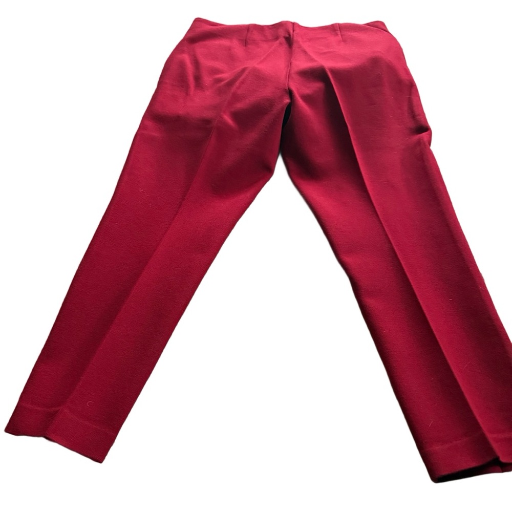❣️Chico’s So Slimming Juliet Ankle Pants Red Pull On Stretch Size 1.5 (8/10) - Picture 5 of 9